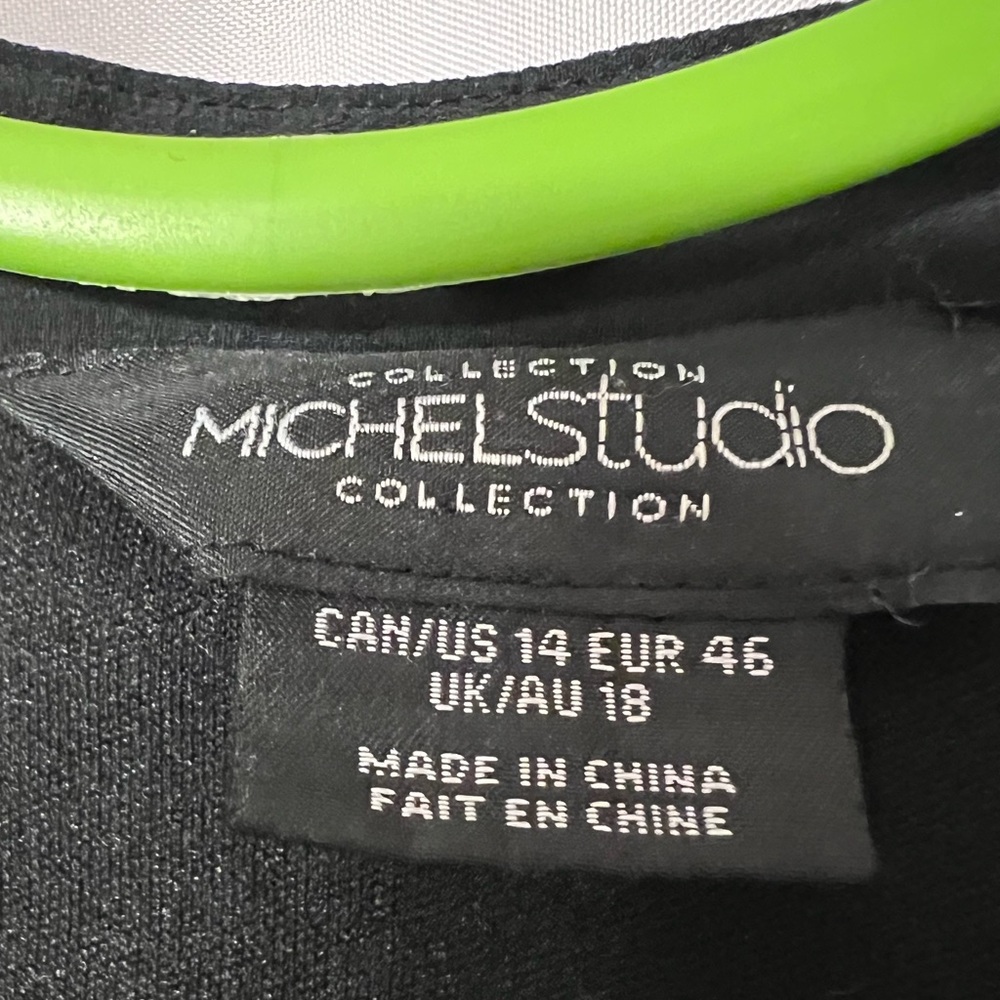 Colorful Geometric Michel Studios size 14 Sleeveless Dress. Fully lined. EUC - Picture 2 of 8
